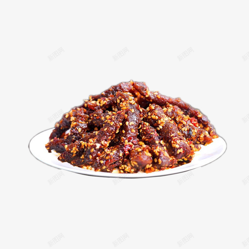 香辣牛肉png免抠素材_88icon https://88icon.com 产品实物 小吃 牛肉干 零食 香辣牛肉