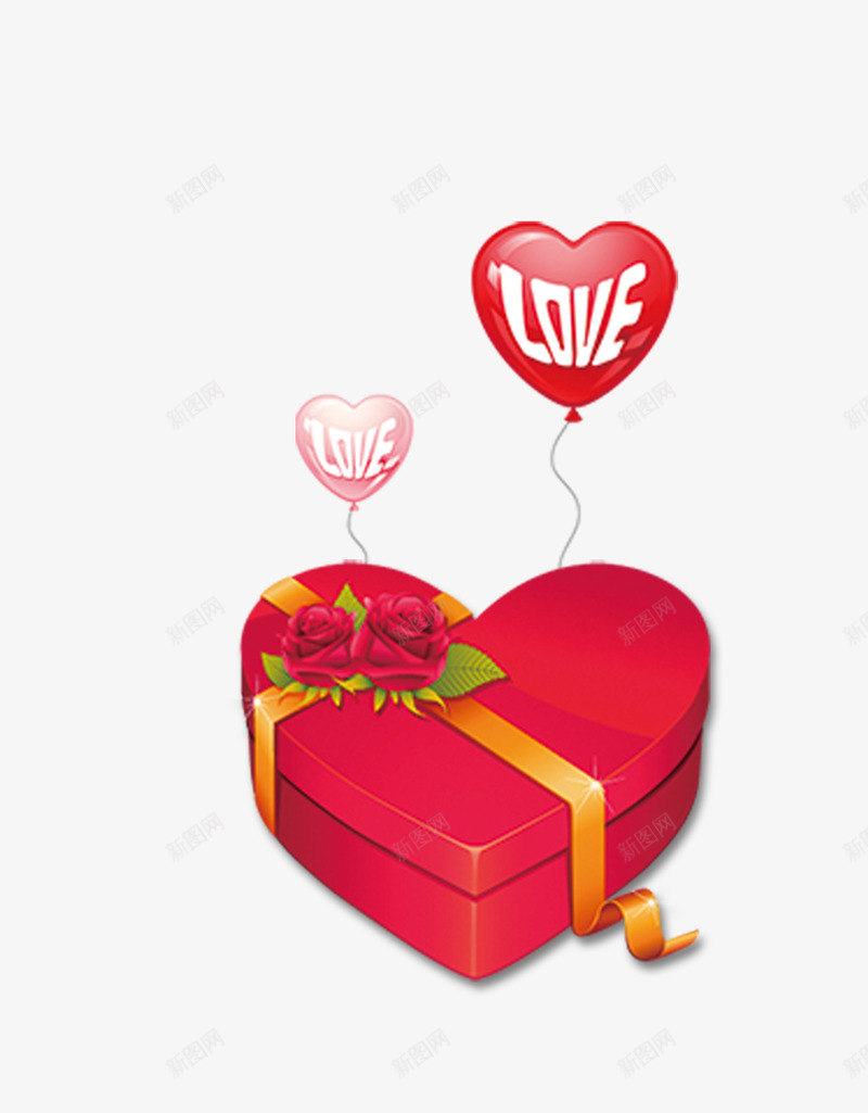 爱心礼盒png免抠素材_88icon https://88icon.com love 爱心气球 玫瑰 盒子 红色