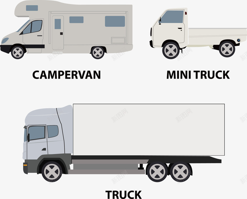 大型灰色货车矢量图eps免抠素材_88icon https://88icon.com 交通工具 大型货车 灰色货车 矢量素材 长途货车 矢量图