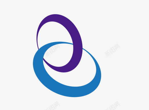蓝紫色内连双圆圈图标图标