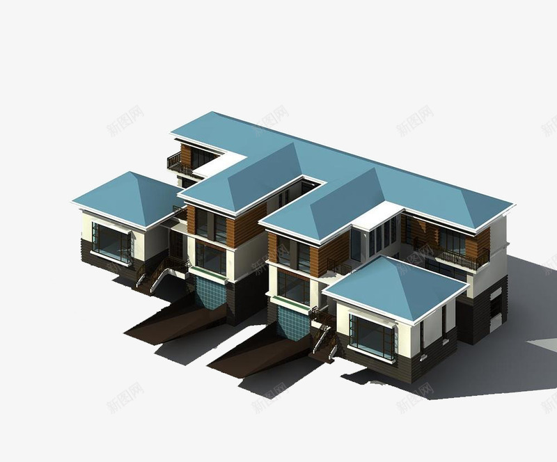 房子户型图png免抠素材_88icon https://88icon.com 别墅装修3D效果图 复式房子立体图 户型图效果 房屋修建模型图 立体房屋