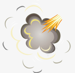 灰色boom卡通爆炸烟雾矢量图高清图片