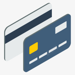 银行卡芯片银行卡3D立体插画矢量图图标高清图片