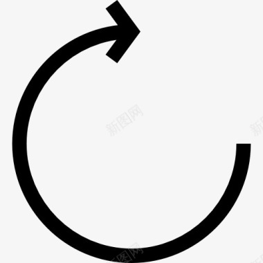 圆形UI圆形箭头顺时针旋转图标图标