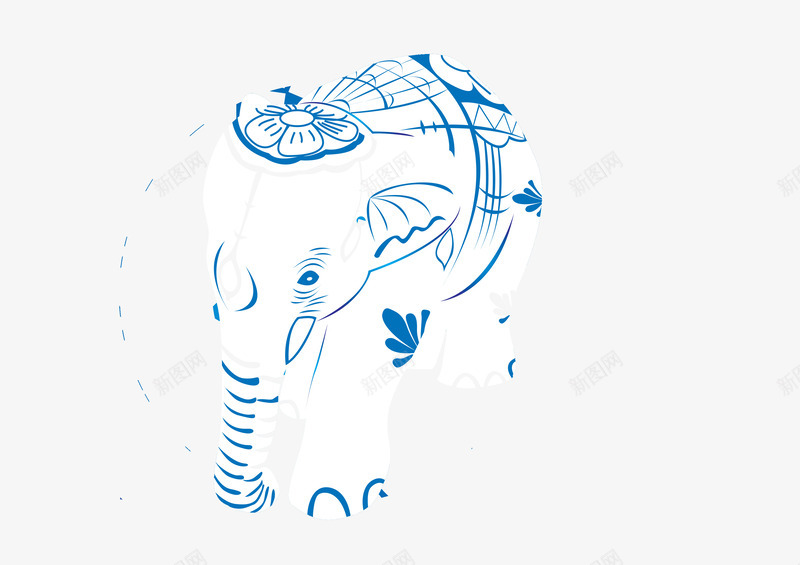 白象装饰画矢量图ai免抠素材_88icon https://88icon.com 亲昵 动物 哺乳动物 大象 白象 装饰画 象牙 矢量图