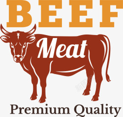 牛肉餐饮标签素材