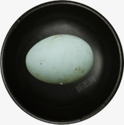 黑色盘装白色土鸭蛋素材
