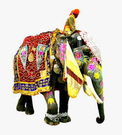 彩色象彩色装饰泰国大象高清图片