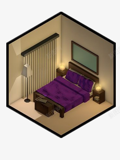 卧室png免抠素材_88icon https://88icon.com 卧室展示图 地产设计 房地产3D设计图