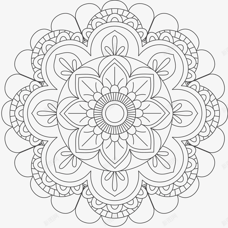 迷你风格灰色曼陀罗矢量图ai免抠素材_88icon https://88icon.com 卡通符号 卡通风格 曼荼罗图案 曼陀罗 矢量图 矢量符号 符号 迷你风格