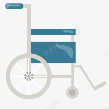 帮助推轮椅扁平化轮椅矢量图图标图标