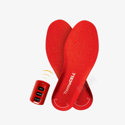 红色的高科技鞋垫素材