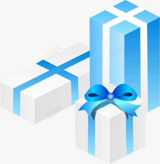 方形蓝色礼物盒png免抠素材_88icon https://88icon.com UI 包装盒子 卡通 手绘 盒子 礼物盒 蓝色