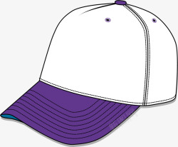 紫色旅游帽矢量图素材
