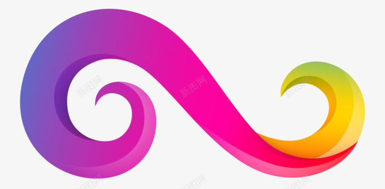 3d糖果矢量图抽象的彩色图案在漩涡形式矢量图图标图标