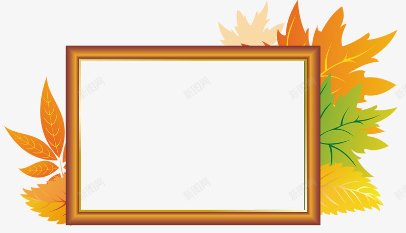 枫叶装饰边框png免抠素材_88icon https://88icon.com 不规则图形 促销边框 枫叶 相框 边框 长方形