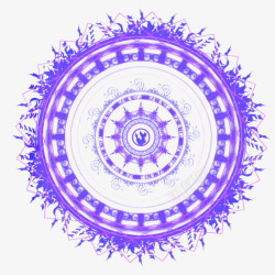 紫色清新花圈不规则图形素材
