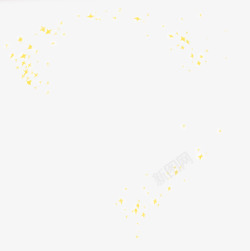 黄色五角星粒子不规则漂浮素材