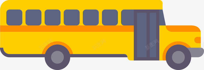 黄色大巴车图标图标
