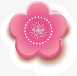 粉色可爱微立体花朵素材
