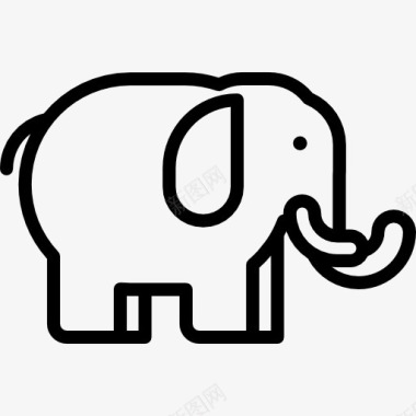 野生大象图标图标