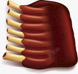 猪排矢量图素材