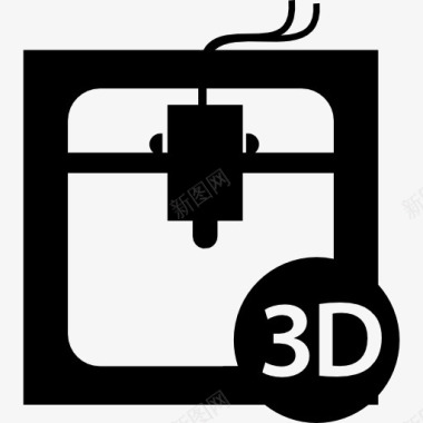 3d糖果矢量图3D打印机接口符号工具的图标图标