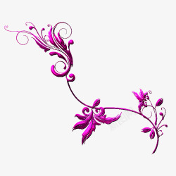 紫色花纹装饰图案素材