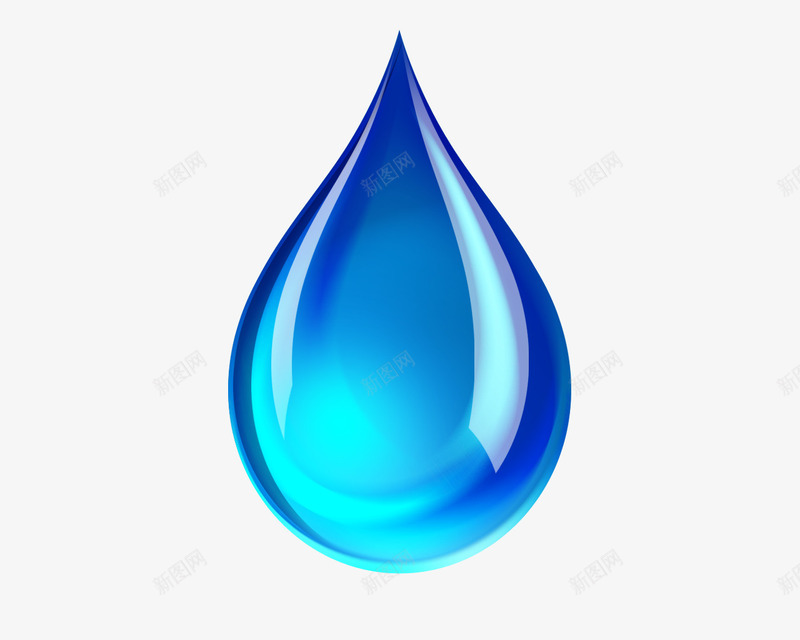 水滴png免抠素材_88icon https://88icon.com 3D 水珠 蓝色 质感