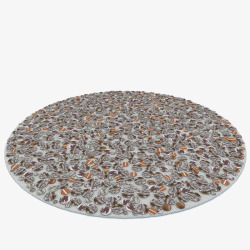 灰色圆形北欧地毯素材
