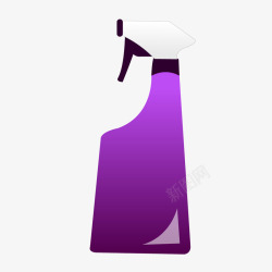 紫色渐变瓶子消毒液矢量图素材