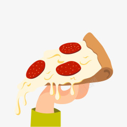 吃披萨素材
