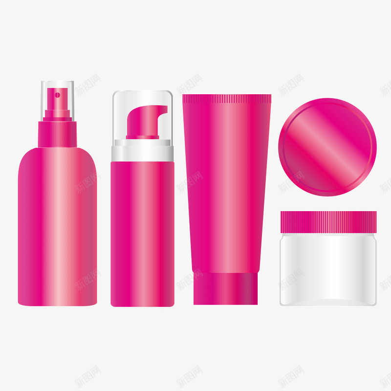 UI包装png免抠素材_88icon https://88icon.com UI 包装 化妆品瓶 小瓶子 粉色