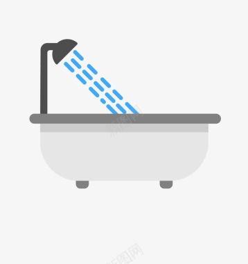 透明水流png洗澡清洁护理图标图标