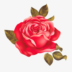 创意520告白手绘红色爱情玫瑰花矢量图高清图片