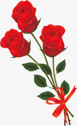 红色大气玫瑰花素材