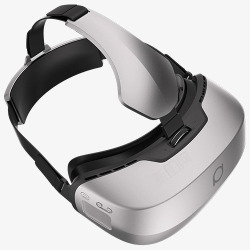 发光黑白色头戴VR头盔实物银色大气美观vr盒子高清图片