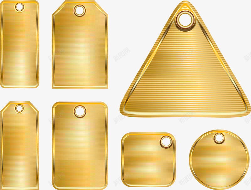 金色标签png免抠素材_88icon https://88icon.com 标牌 金属标牌 金属质感 金色标牌 金色标签