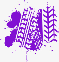 紫色轮胎印记图素材