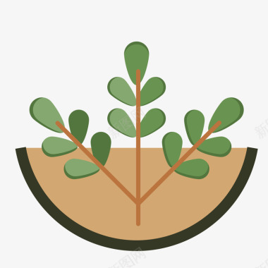 土壤植物图标图标