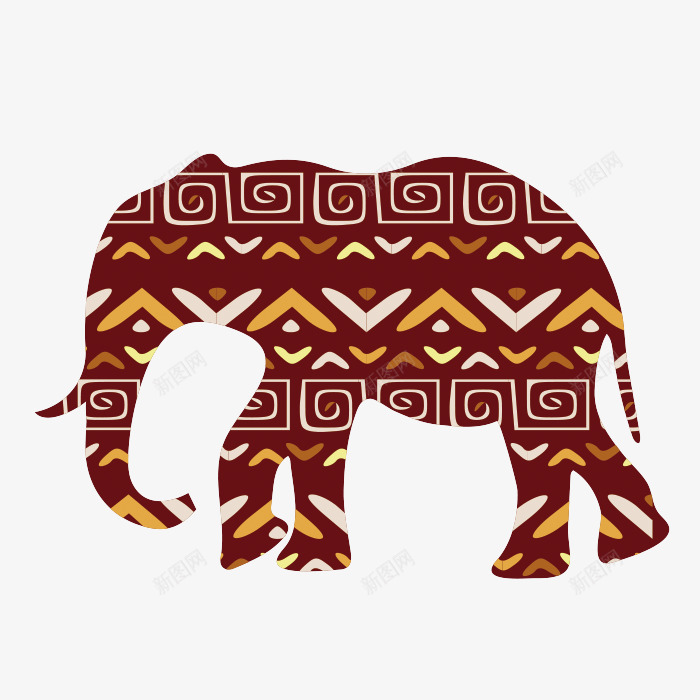 手绘大象png免抠素材_88icon https://88icon.com 图案拼凑大象 大象 手绘 手绘大象 手绘大象PNG