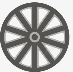 灰色扁平化车轮轮毂素材