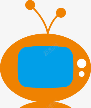 手绘卡通电视logo矢量图图标图标