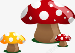 立体3D可爱卡通蘑菇素材
