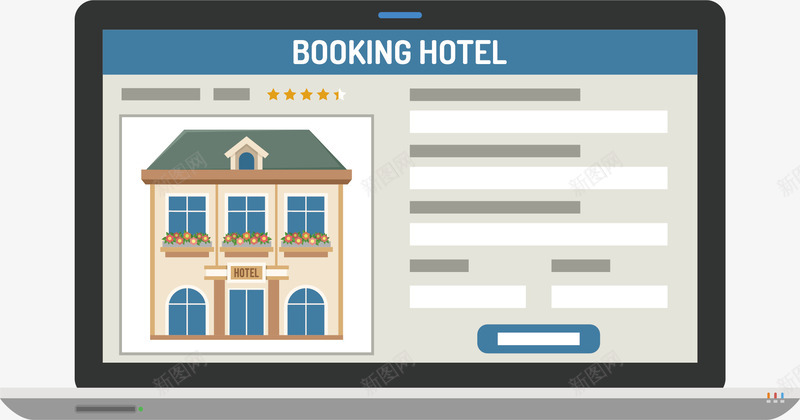 booking酒店png免抠素材_88icon https://88icon.com booking hotel 卡通 电脑 酒店