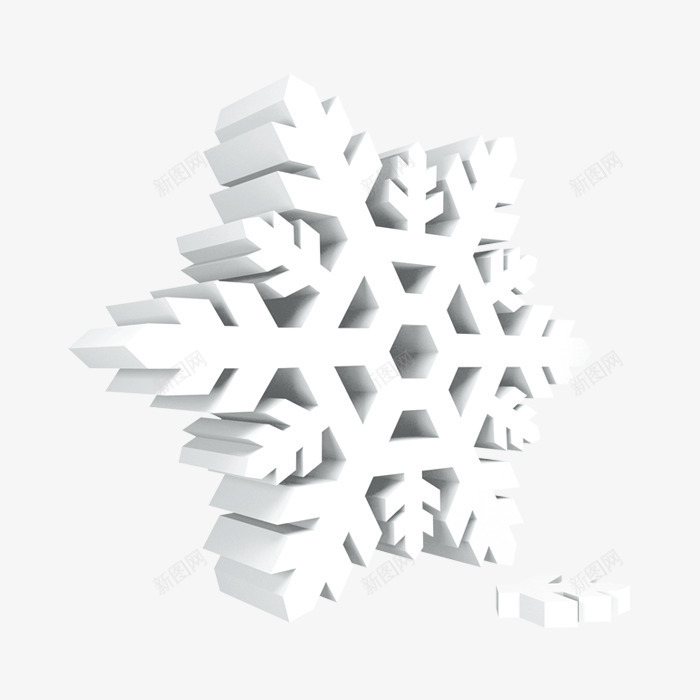 雪花3D立体png免抠素材_88icon https://88icon.com 3D立体 圣诞装饰素材 矢量素材 雪 雪花