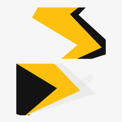 黄色不规则图形素材