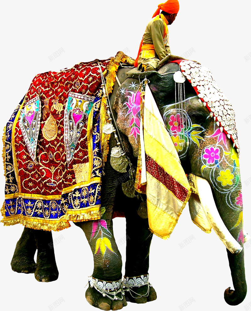 骑大象的人png免抠素材_88icon https://88icon.com 印度 印度风情 大象 民族