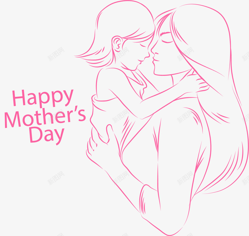 母亲节快乐手绘妈妈png免抠素材_88icon https://88icon.com Day Happy Mothers 手绘妈妈 母亲节快乐 绘画