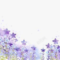 梦幻紫色花朵背景素材